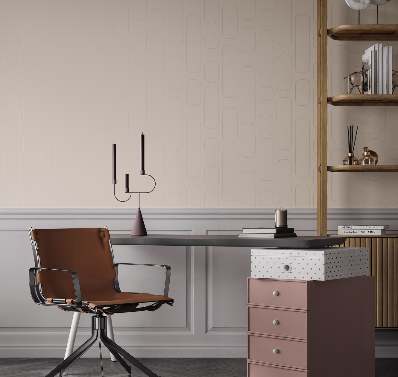 Обои Milassa Солярис Космическая одиссея SOL2 001 10,05×1 фото в интерьере